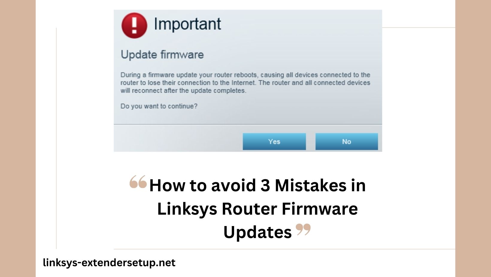 Read more about the article How to avoid 3 Mistakes in Linksys Router Firmware Updates?